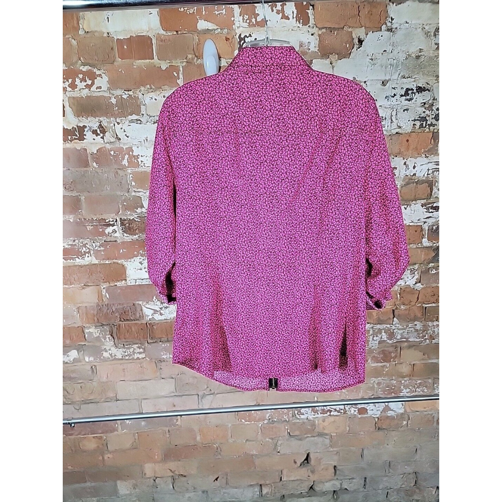 Michael Kors Michael Pink Shirt Zip-Up Front size L - Picture 2 of 6